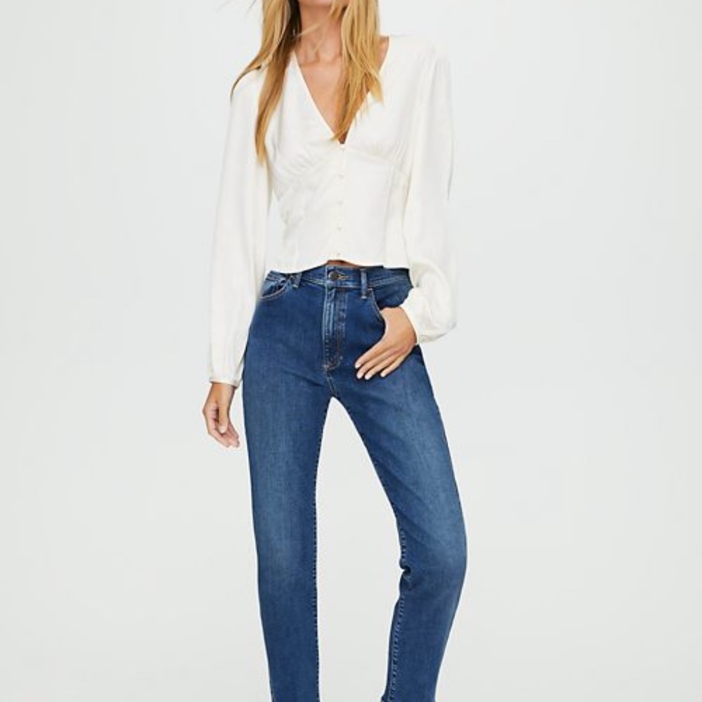 Aritzia Sunday Best High Rise Medium Wash Skinny